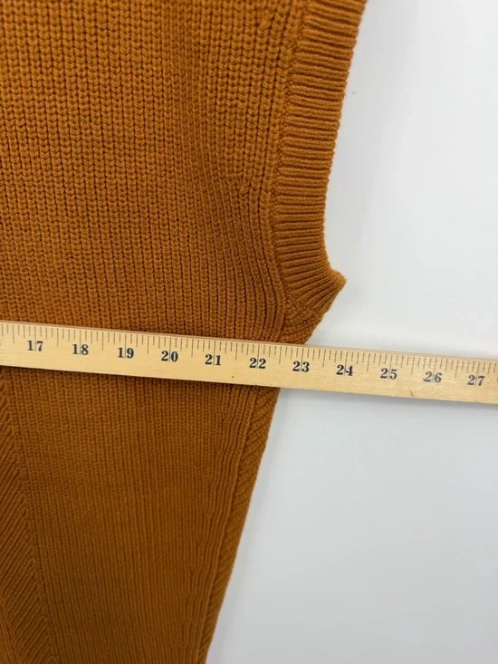 By Anthropologie Short-Sleeve Mock-Neck Sweater Mini Dress sz S - Picture 6 of 9